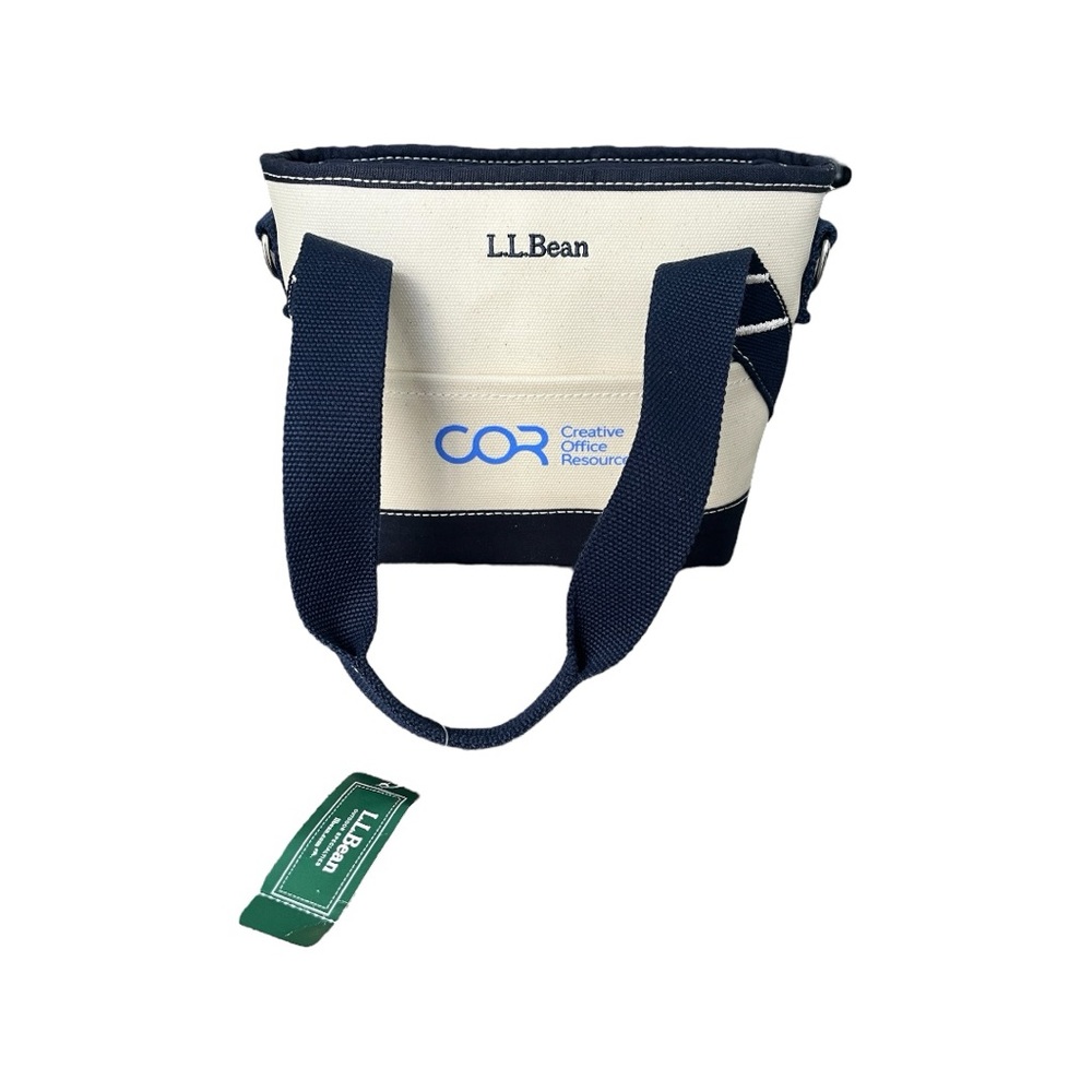 L. L. Bean Boat Bag Lunch Tote Classic Canvas Navy Insulated Contemporary NWT - Picture 2 of 8